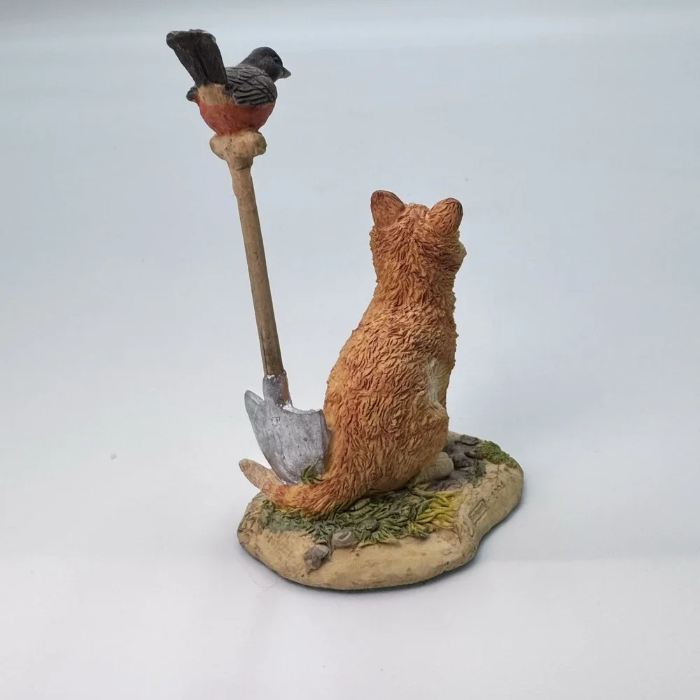 2 Lowell Davis Cat Figurines Happy Anniversary & Sticks And Stones Picnic Shovel